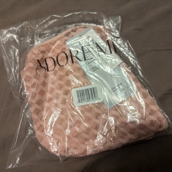 NWT Adore Me Peach Pietra Bra and Panty Set - Picture 9 of 9